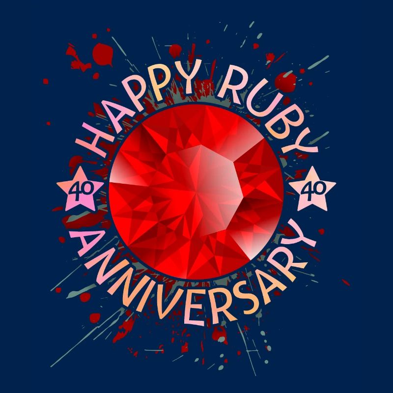 Ruby wedding, wedding anniversary 40 years