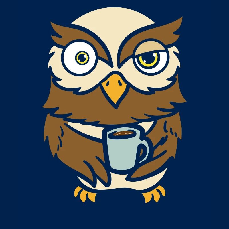 Eule Vogelbesitzer Kaffeetrinker