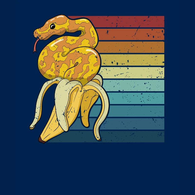 Retro Python Snake Scale Creepers Banane