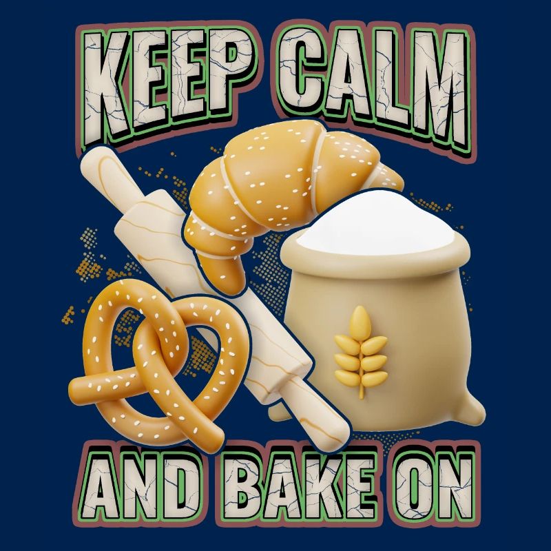 Baking bread, baker, bakery, 3d, funny saying