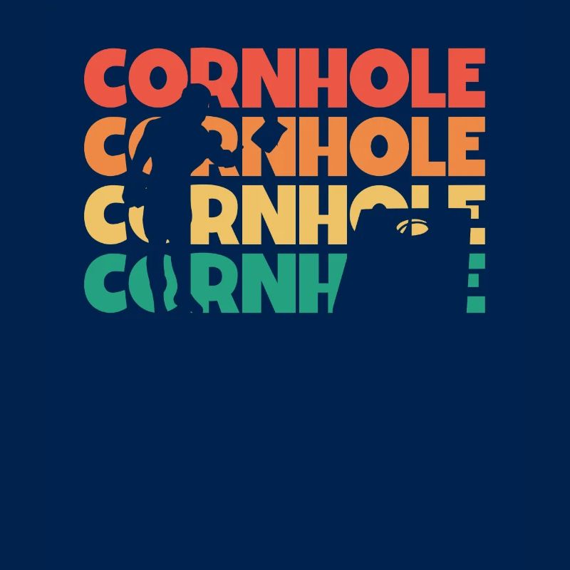 Cornhole Retro Text Plateau de jeu Sac de haricots Cornhole