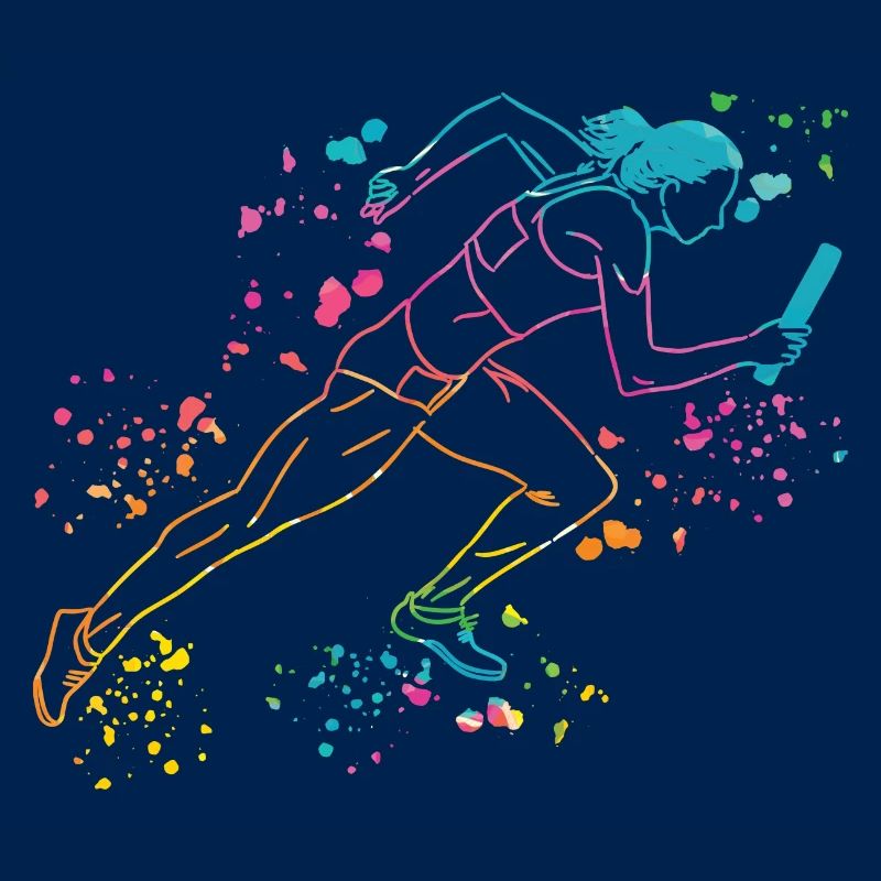 Coureur de relais, Course de relais, Course de relais, Course de relais