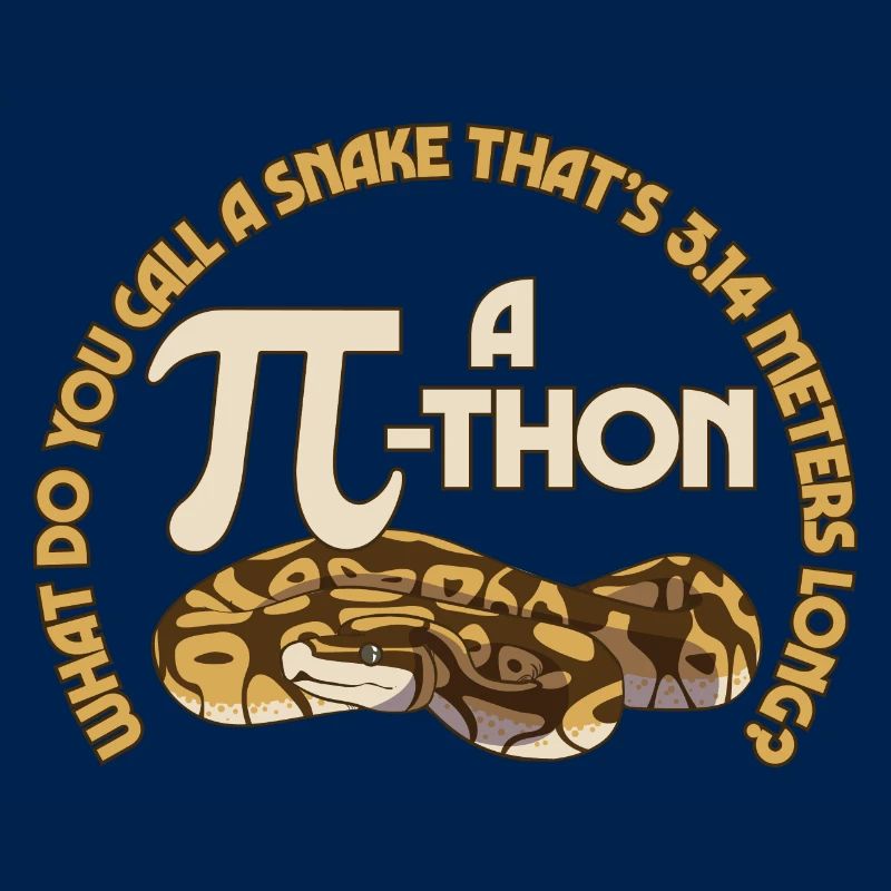 Math Pun Pi-thon Drôle Serpent Mathématiques Meme