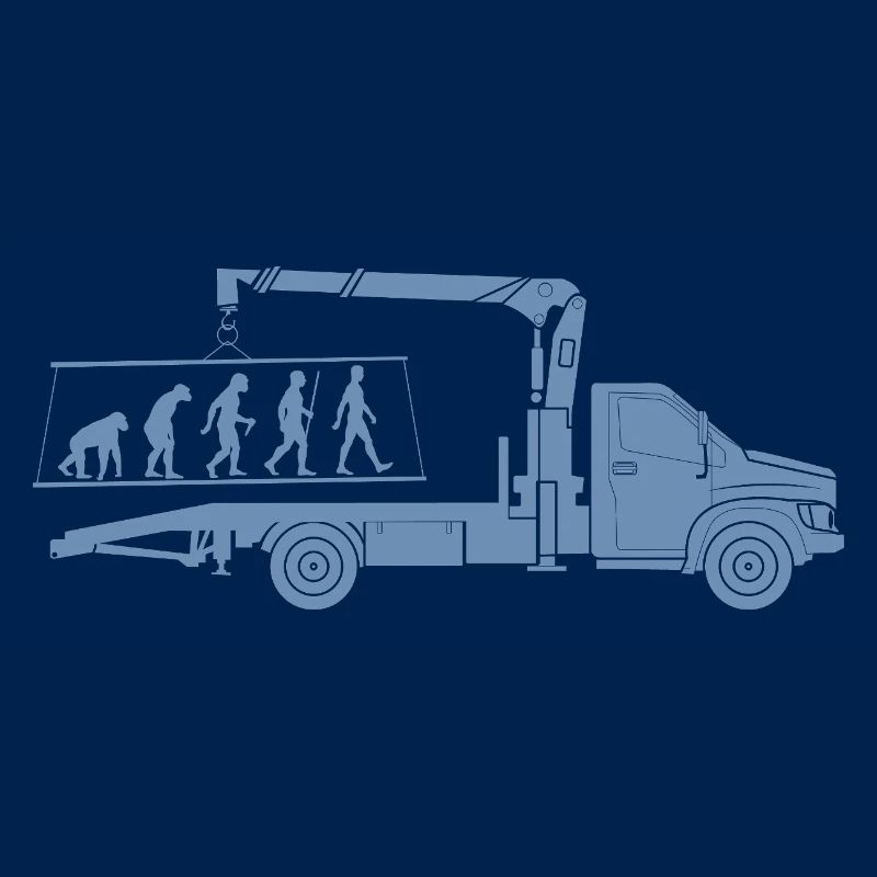 Abschlepper Evolution Silhouette Minimalistisch