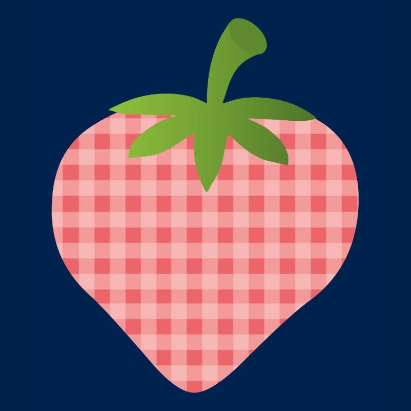 Strawberry with check pattern - personalizable