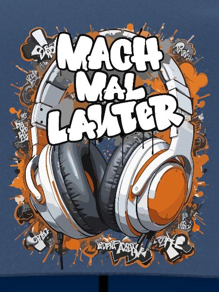 Graffiti-Headphones mit Slogan