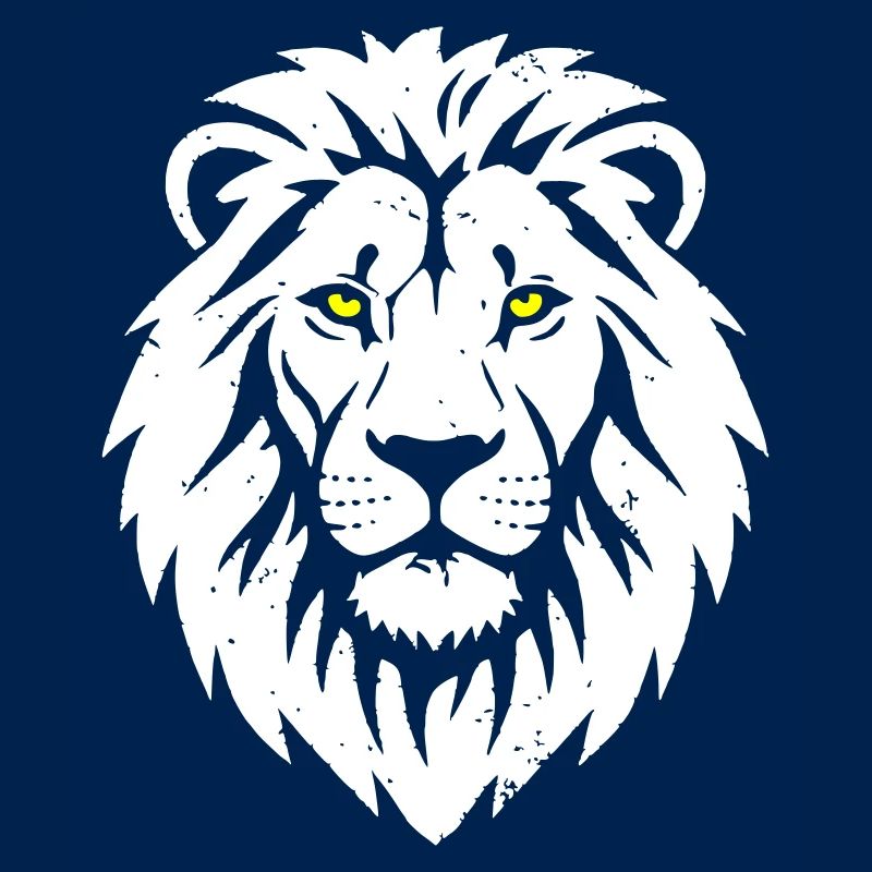 Lion Head Yellow Eyes Predator Vector