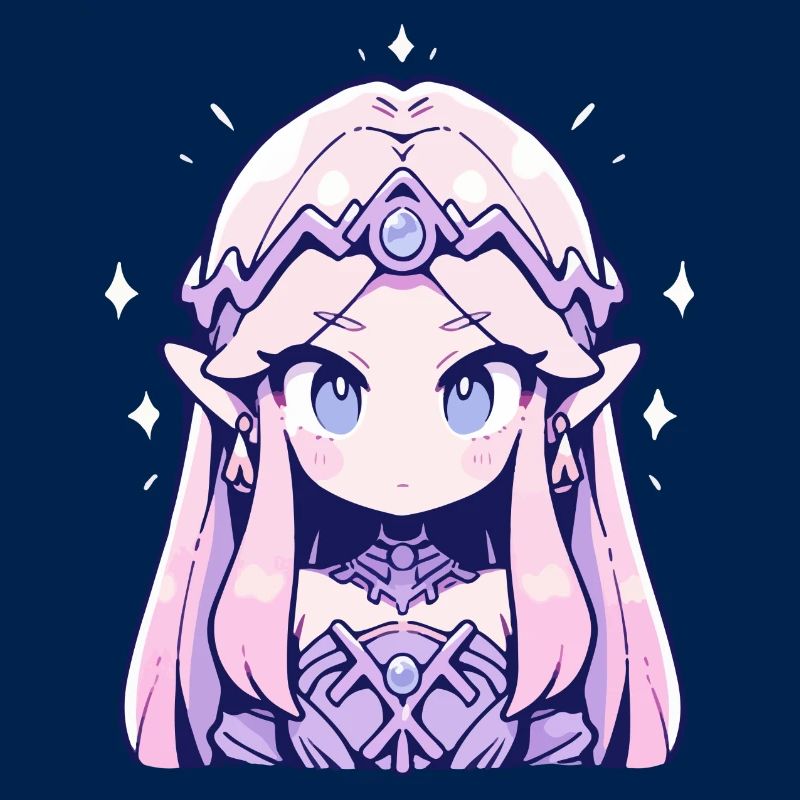 Princesse Chibi mignonne - Conception de conte de fées mignon