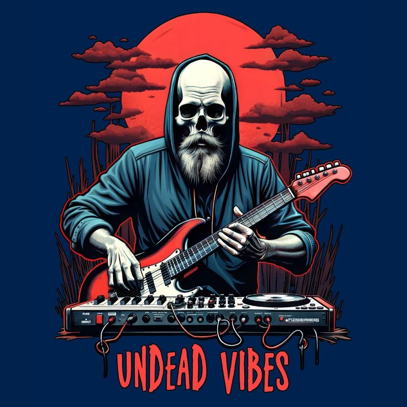 UNDEAD VIBES, Undead Skeleton with a Guitar
