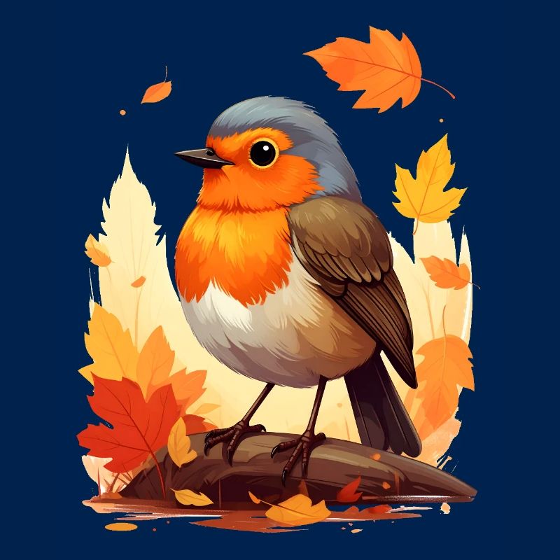Rotkehlchen im Herbst