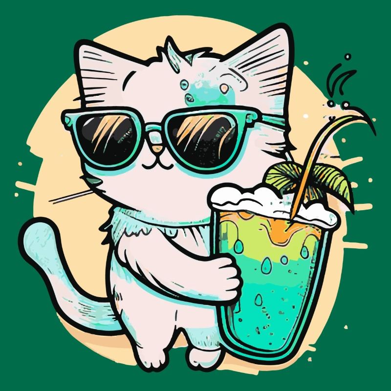 Le chat le plus cool de la plage
