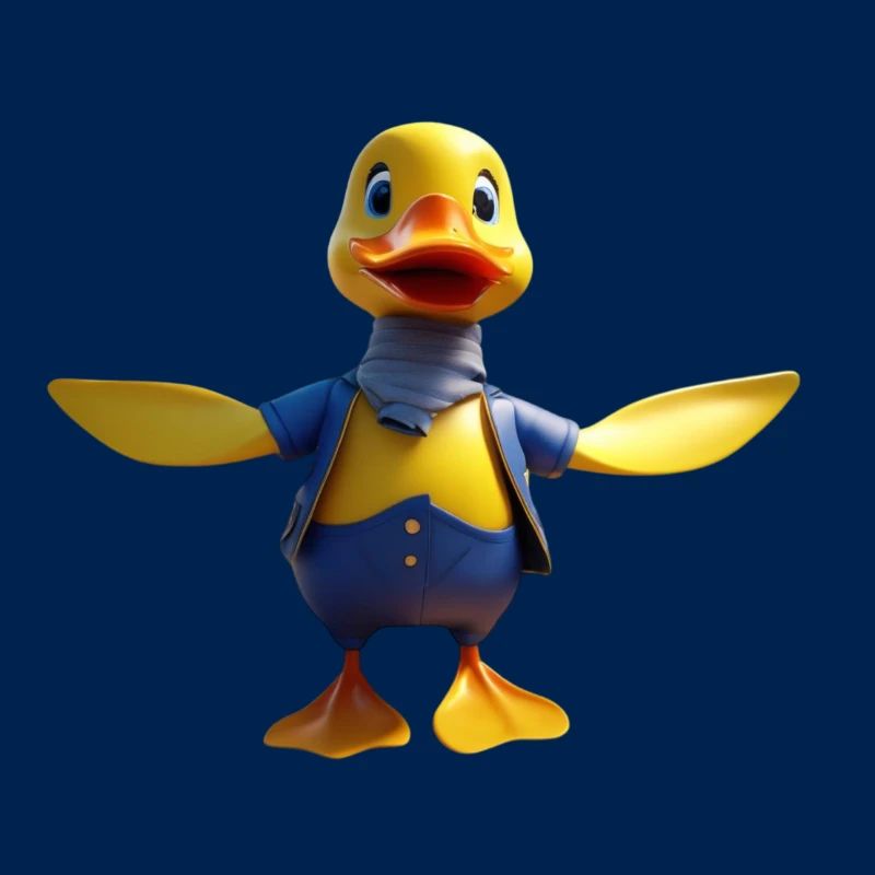 Canard élégant en écharpe