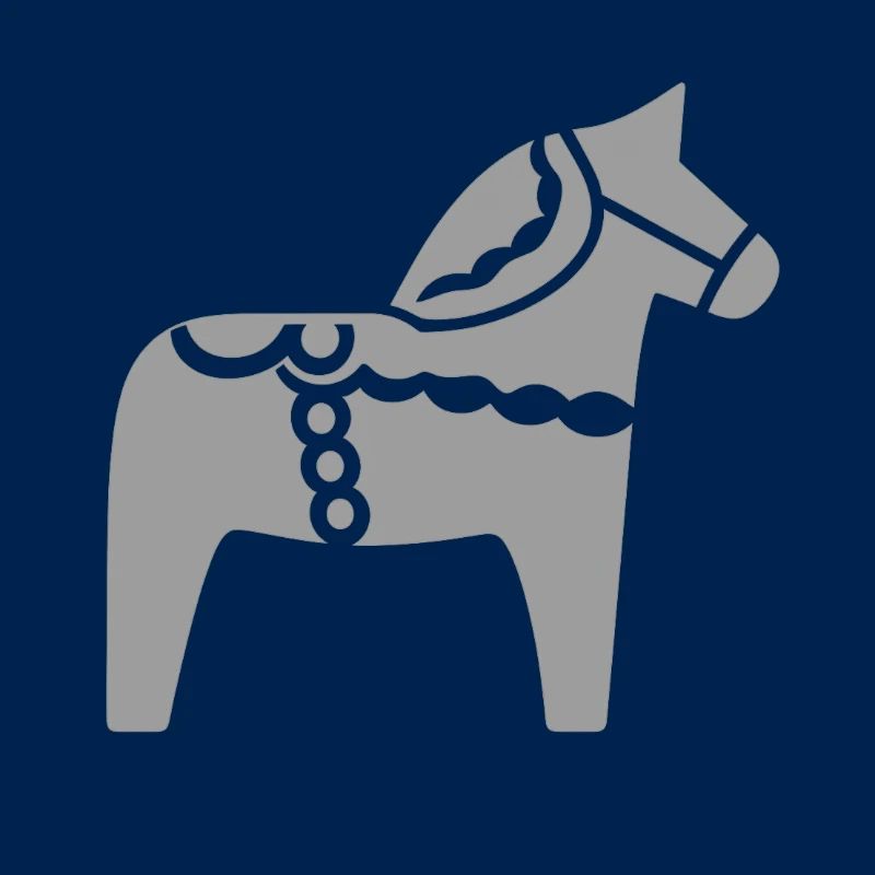 Skandinavisches Dala Pferd – Folklore Design