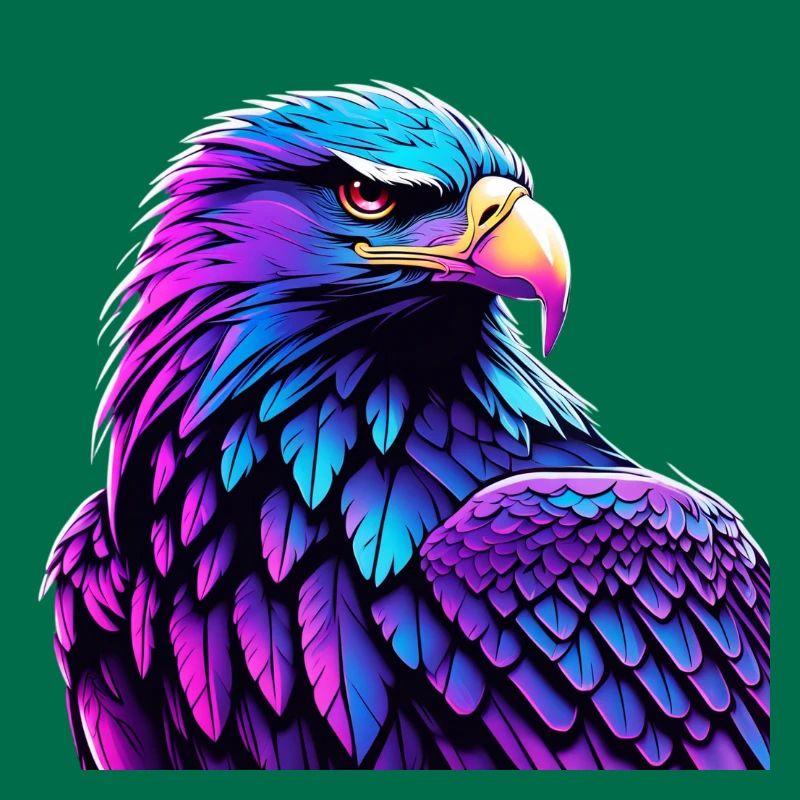 Glowing Eagle with Gradient