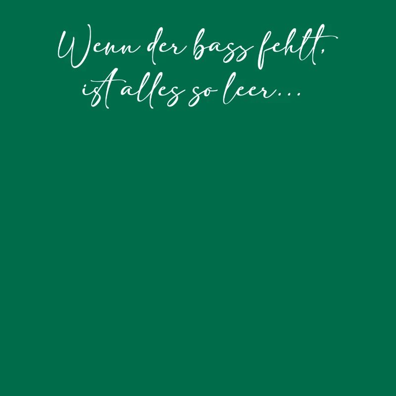 If the bass is missing everything is so empty -