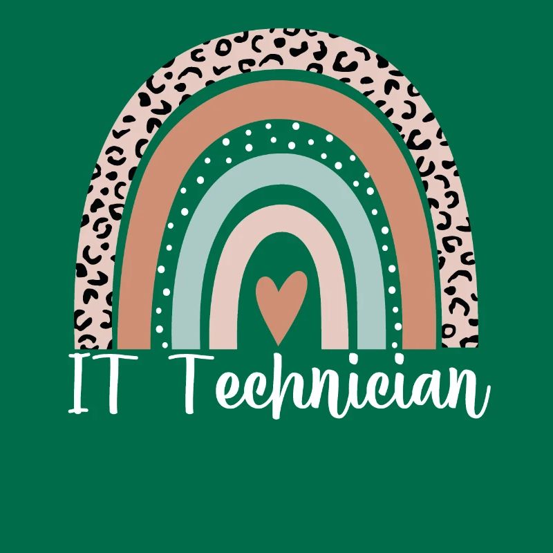 IT Technician Rainbow Leopard Funny IT Technician