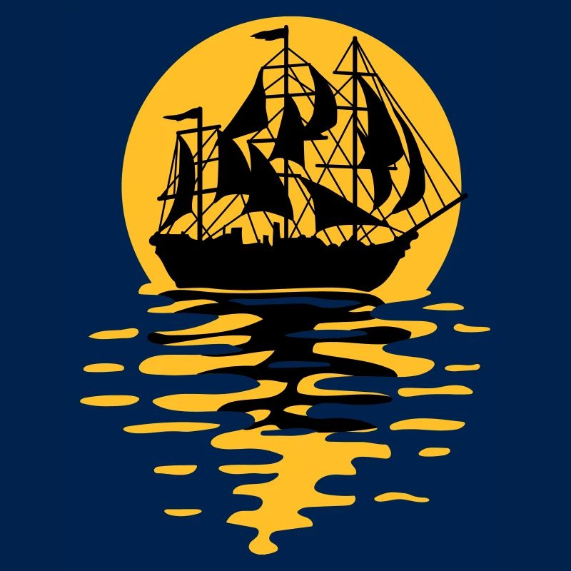 Conception de silhouette de bateau à voile