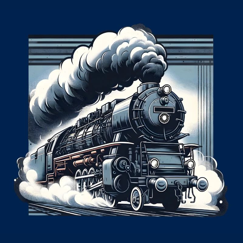 Die Kraft des Dampfes - Grafik einer Dampflok