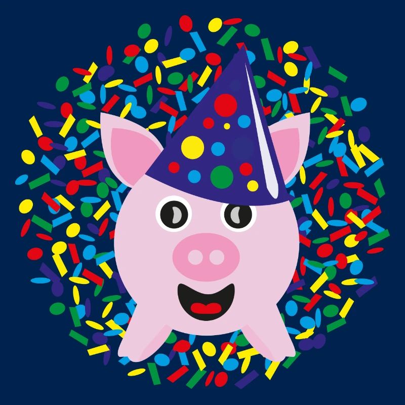 Glücksschwein zu Silvester, Neujahr oder Karneval.