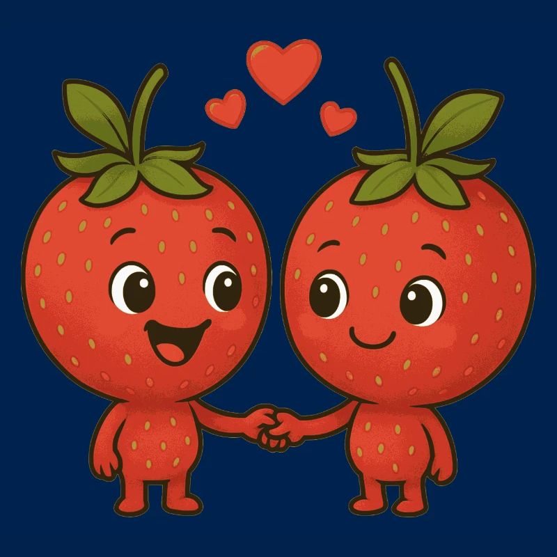 Erdbeeren mit Herzen