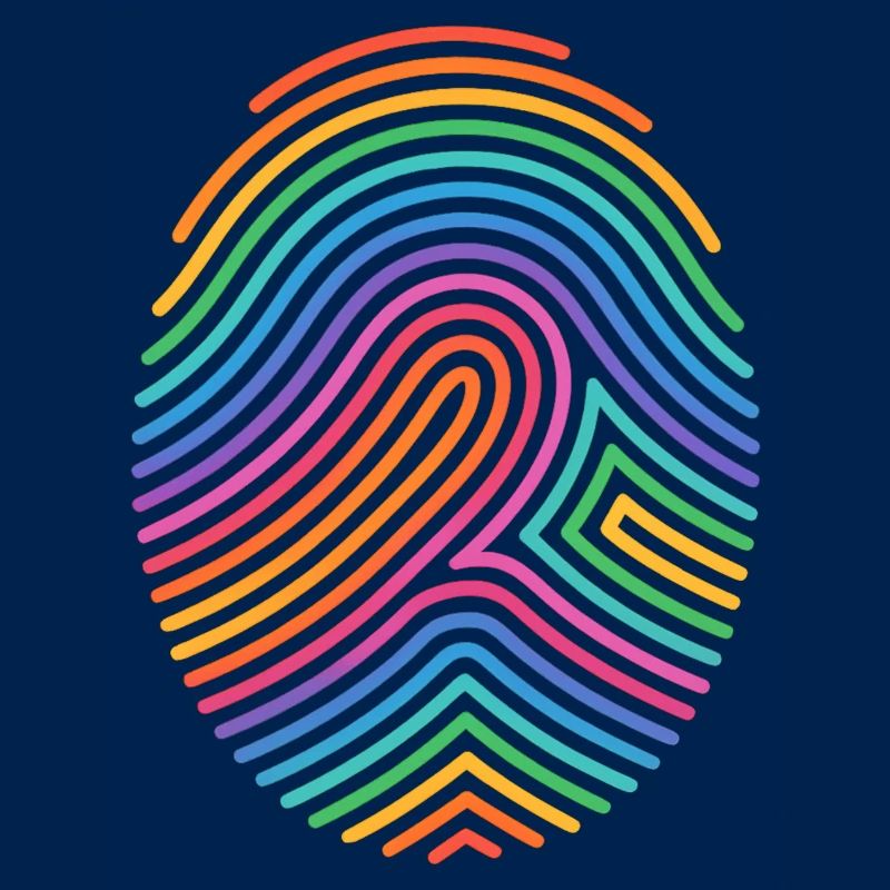 Rainbow Fingerprint Pattern