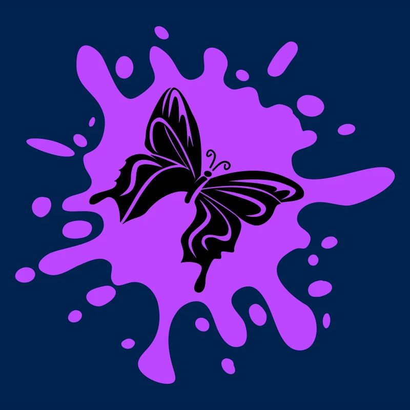 Papillon éclaboussure de couleur
