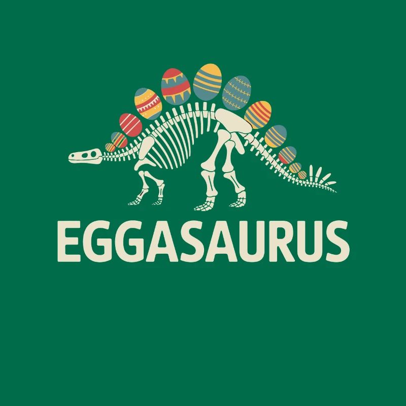 Eggasaurus Dinosaur Skeleton with Easter Eggs