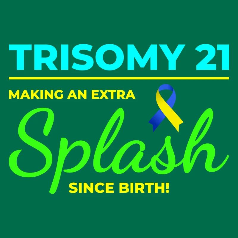 Down-Syndrom-Bewusstsein Trisomie 21 Splash