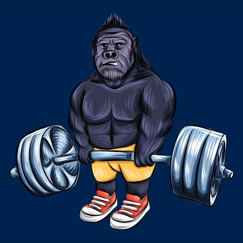cool gorilla training gift lifting weights