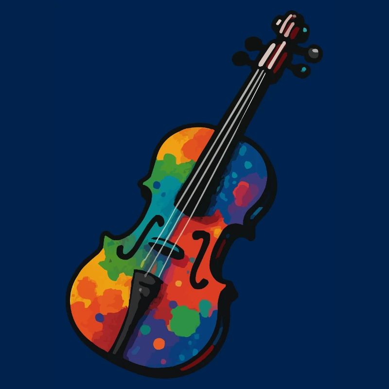 Violon Violon Éclaboussures de Couleur