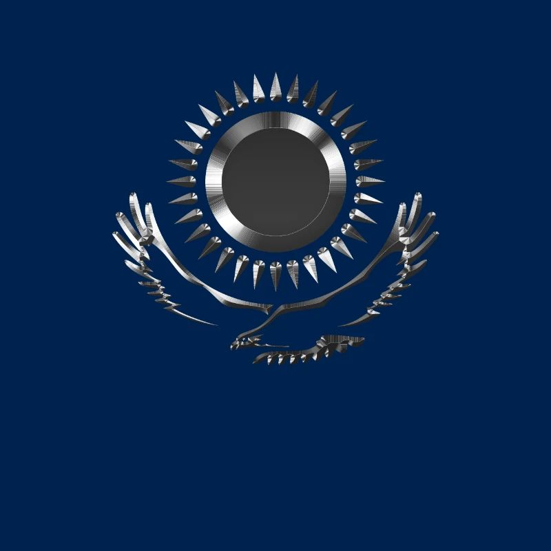 Kazakhstan Eagle steppe eagle silver flag flag