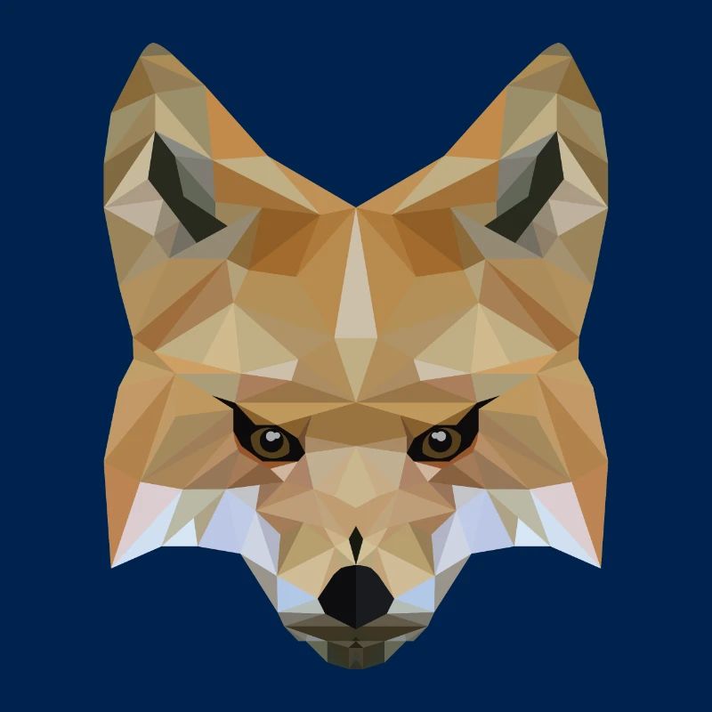 Low Poly Art Fox - Geschenkidee