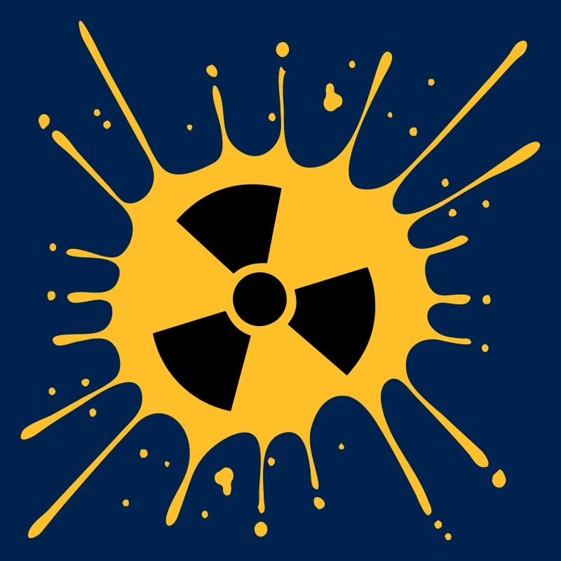 atomic symbol radioactive warning caution note