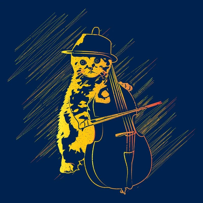 Cadeau de violoncelle chat