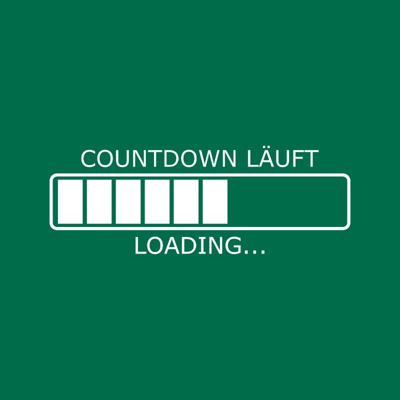 Countdown läuft Loading Ladebalken Vorlage Vektor