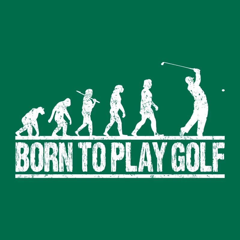 Golf Tee Evolution Funny pour les golfeurs