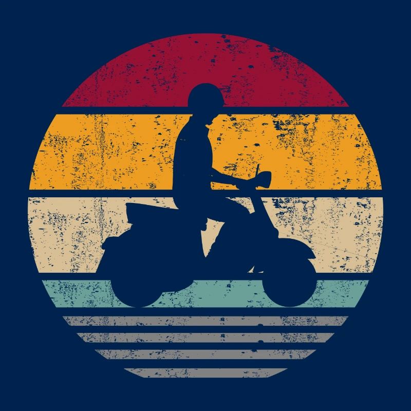 Motorroller Elektroroller Rollerfahrer Retro