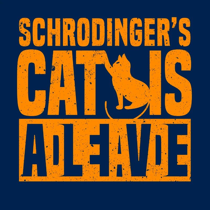 Schrödinger's Katze lebt stirbt lebendig oder tot