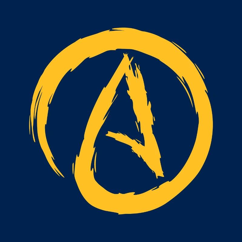 Atheism symbol atheist Darwin evolution gift