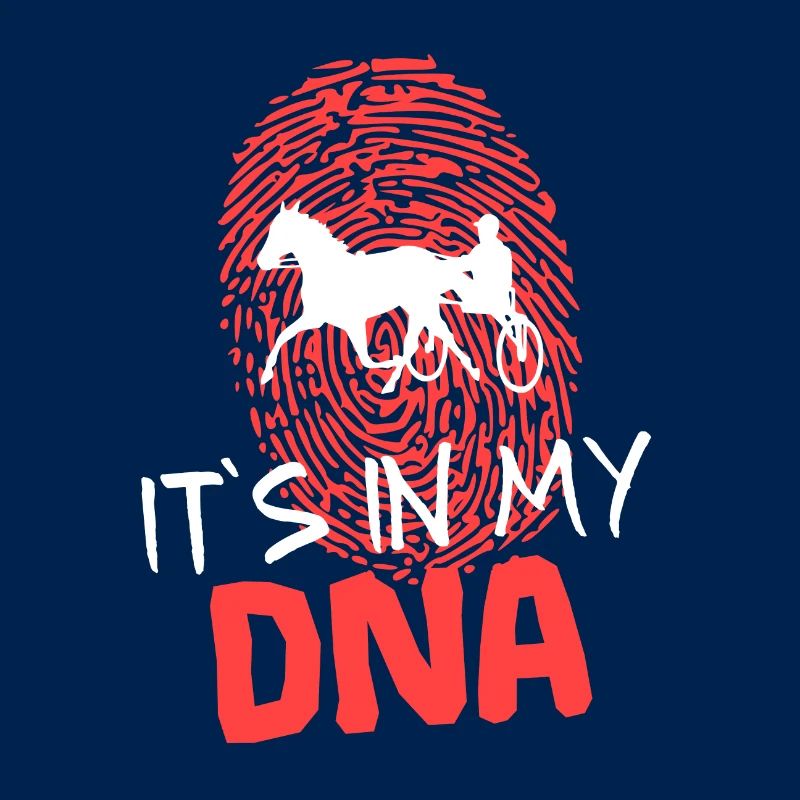 Course de trot ADN Sort Drôle avec empreinte digitale