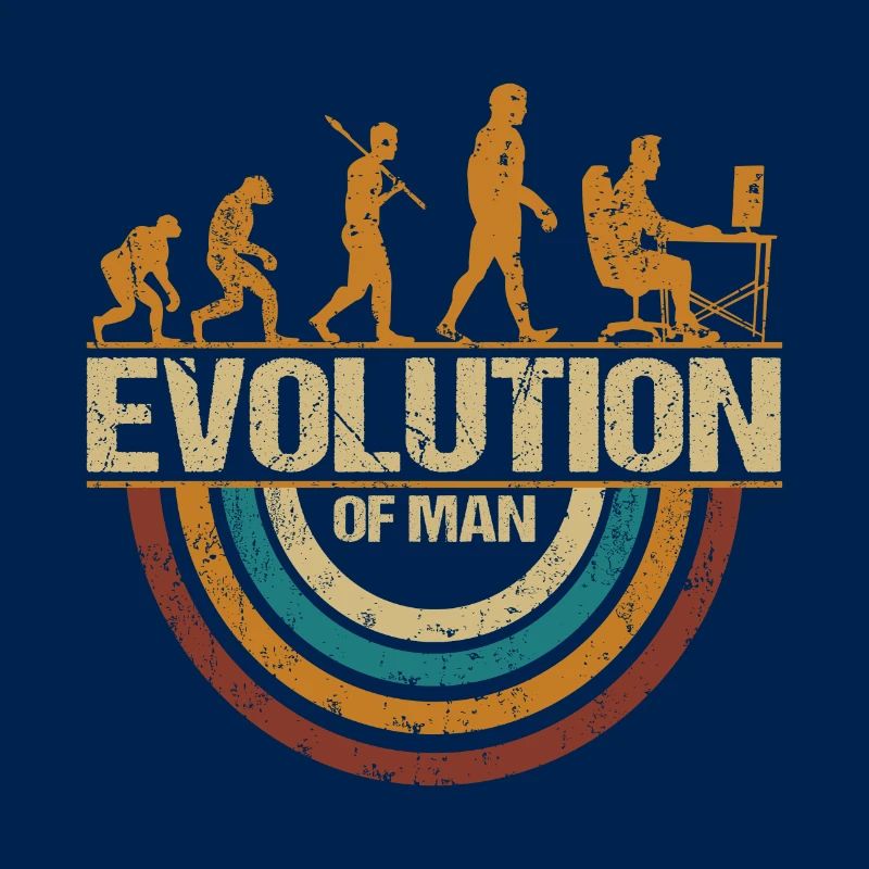 Programmierer Computerfreak Evolution Retro