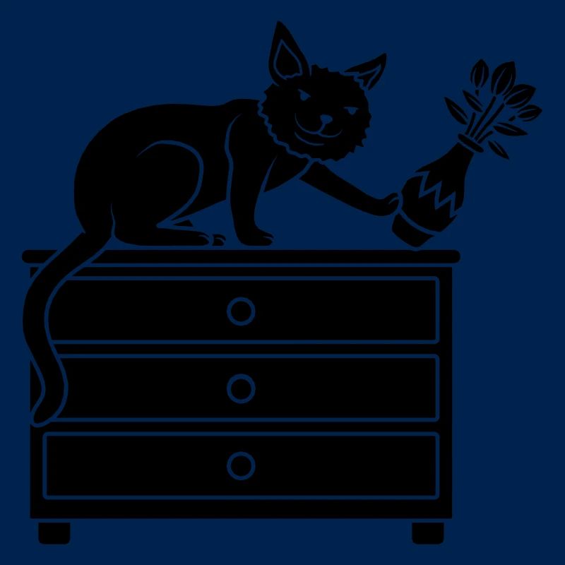 Vase de fleurs de bosses de chat effronté