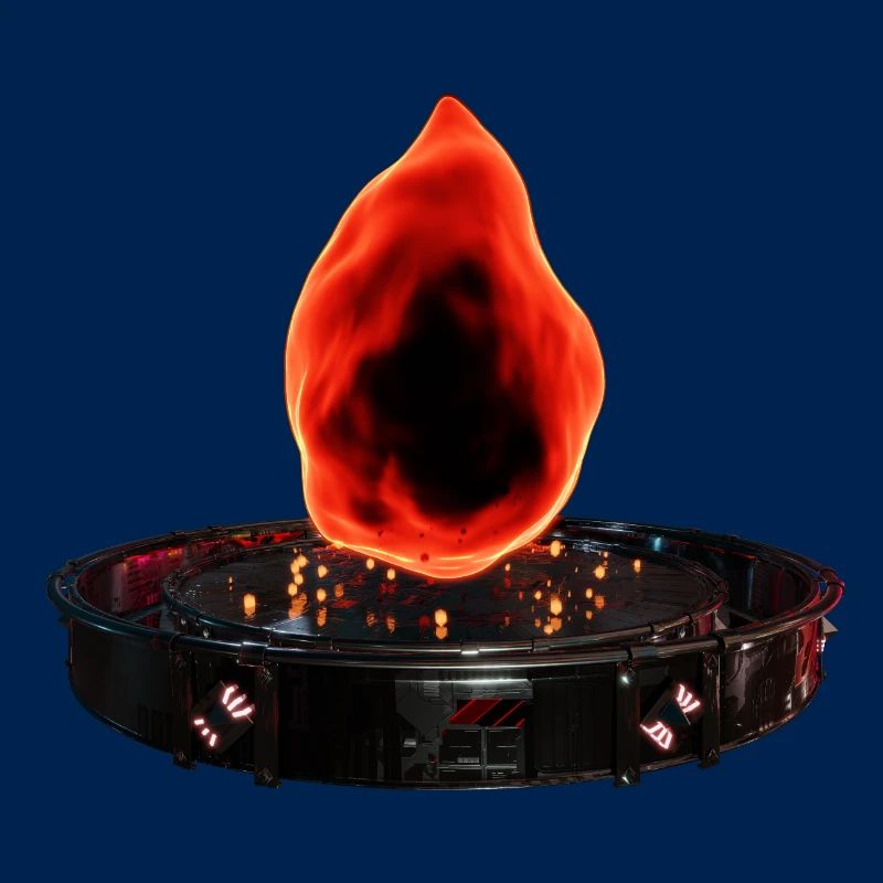Stylized Fire in Sci-Fi Plataform