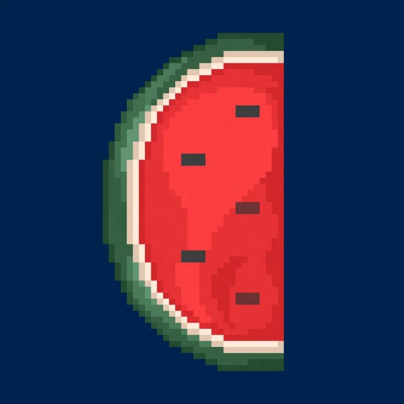 Pixel Art Melon Pattern Variant 2