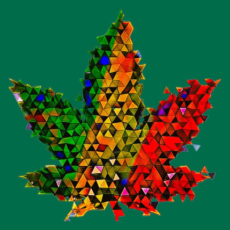 🥦 Hanfblatt - Low Poly - Reggae Version 🥦 Weed