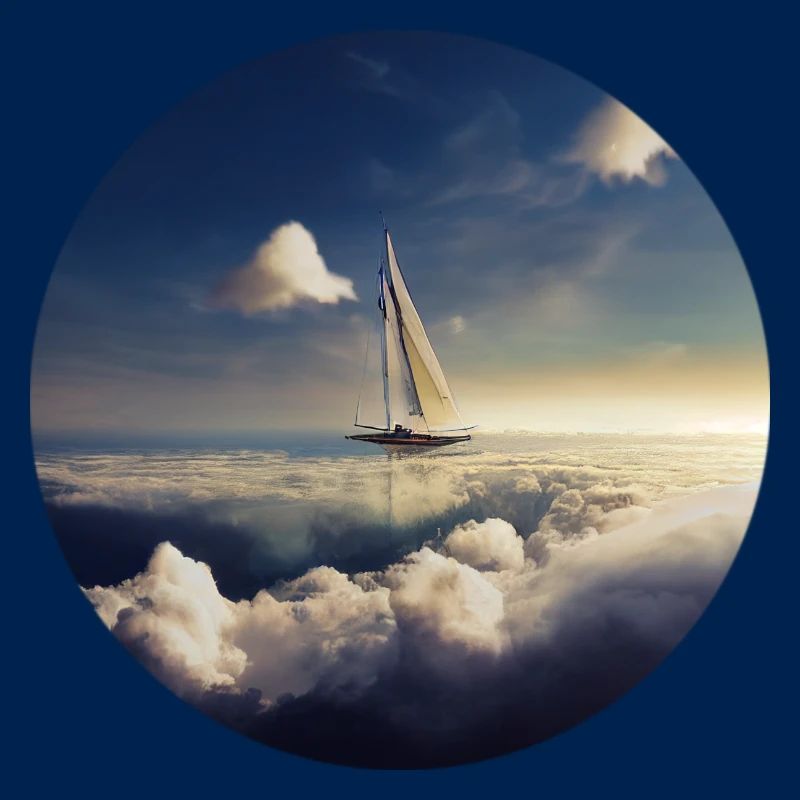 Ship with clouds