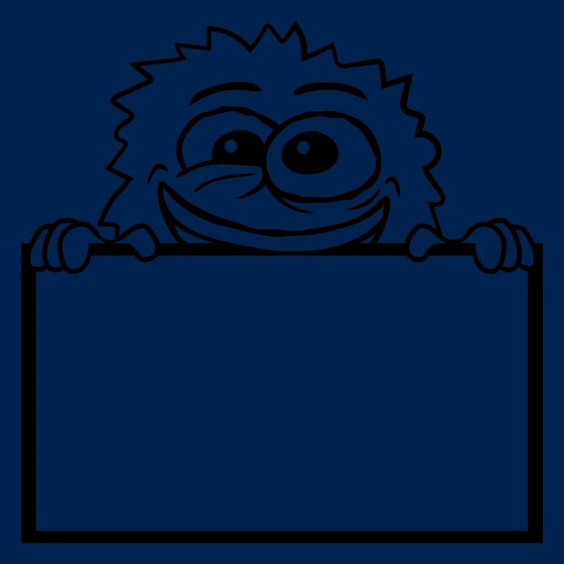 Comic Monster hinter Mauer