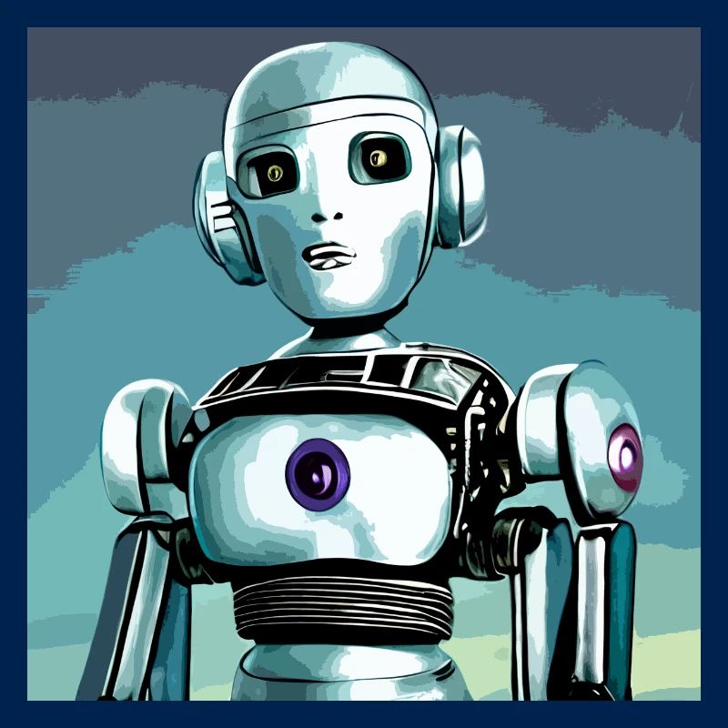 Robot, android, cyborg, science fiction