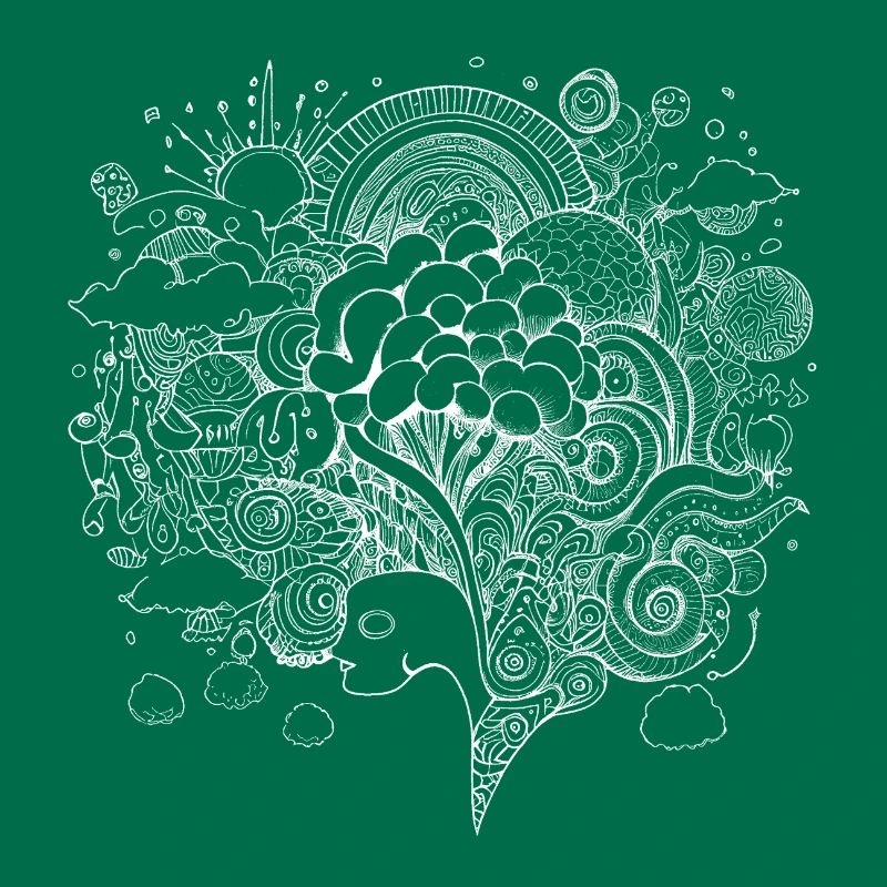 Psychedelic artwork with trippy patterns