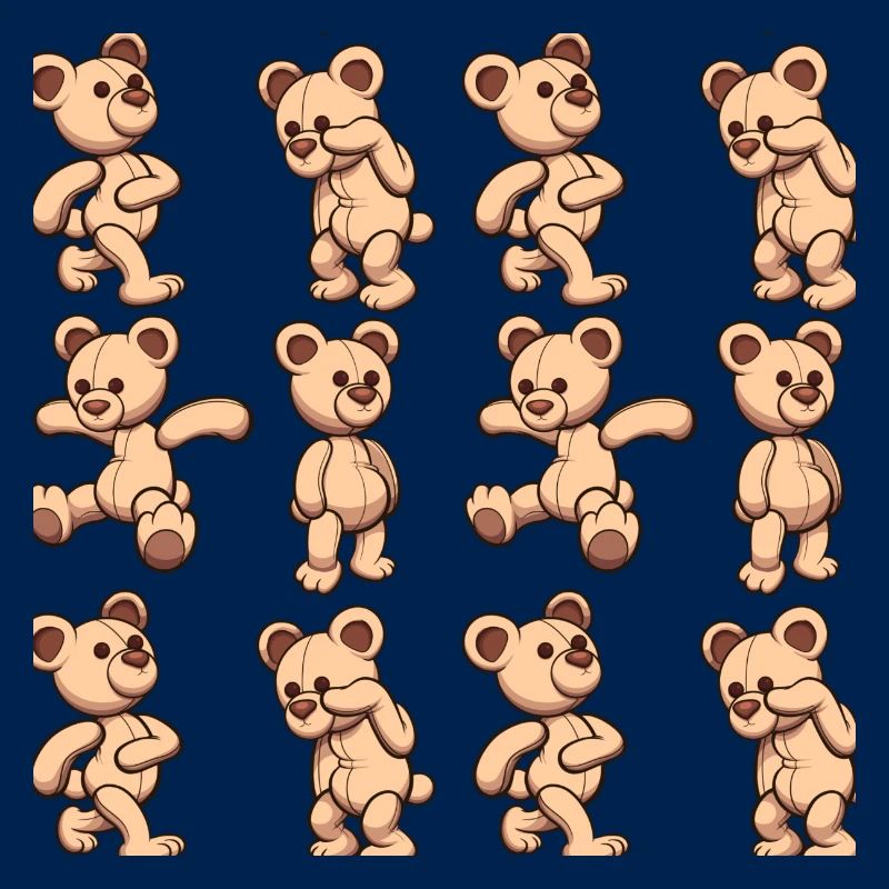 Dessin animé Teddy Bear Pattern